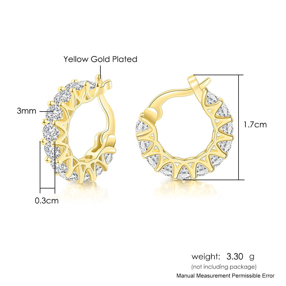 Zircon Circle Ear Clip