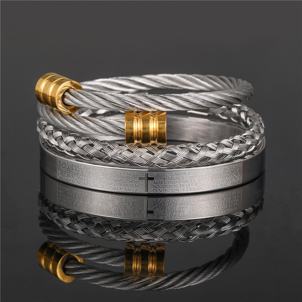 Titanium Steel Bracelet Set