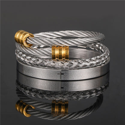 Titanium Steel Bracelet Set
