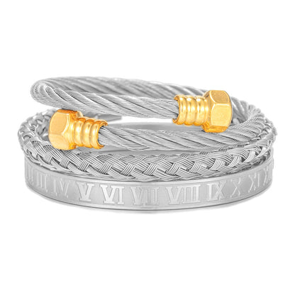 Titanium Steel Bracelet Set