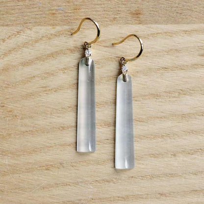 White Ice-lolly White Ice Plated S925 Silver Earrings