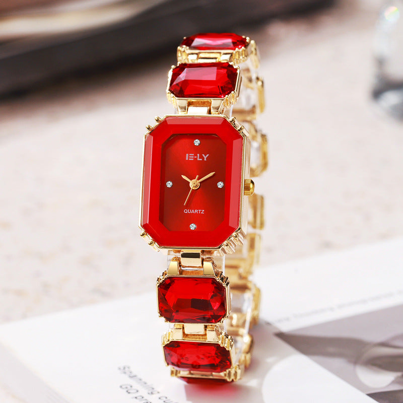 Square-Shaped Colorful Niche Watch