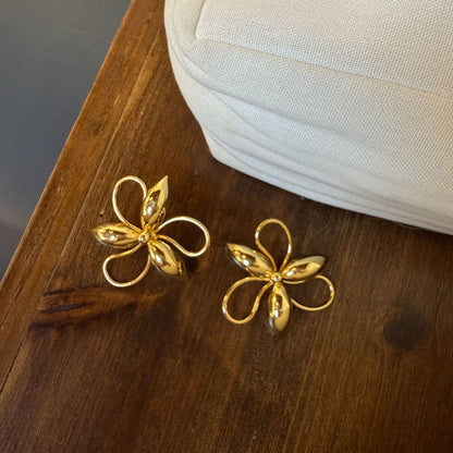Big Flower Stud Earrings