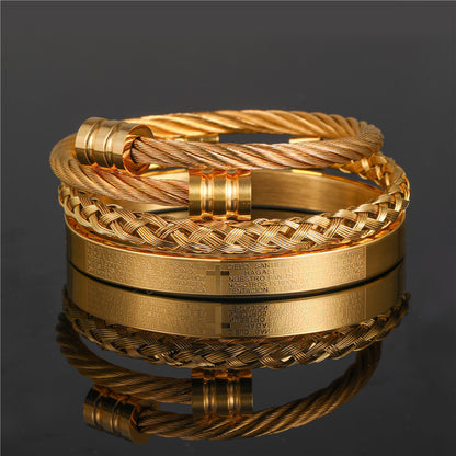 Titanium Steel Bracelet Set