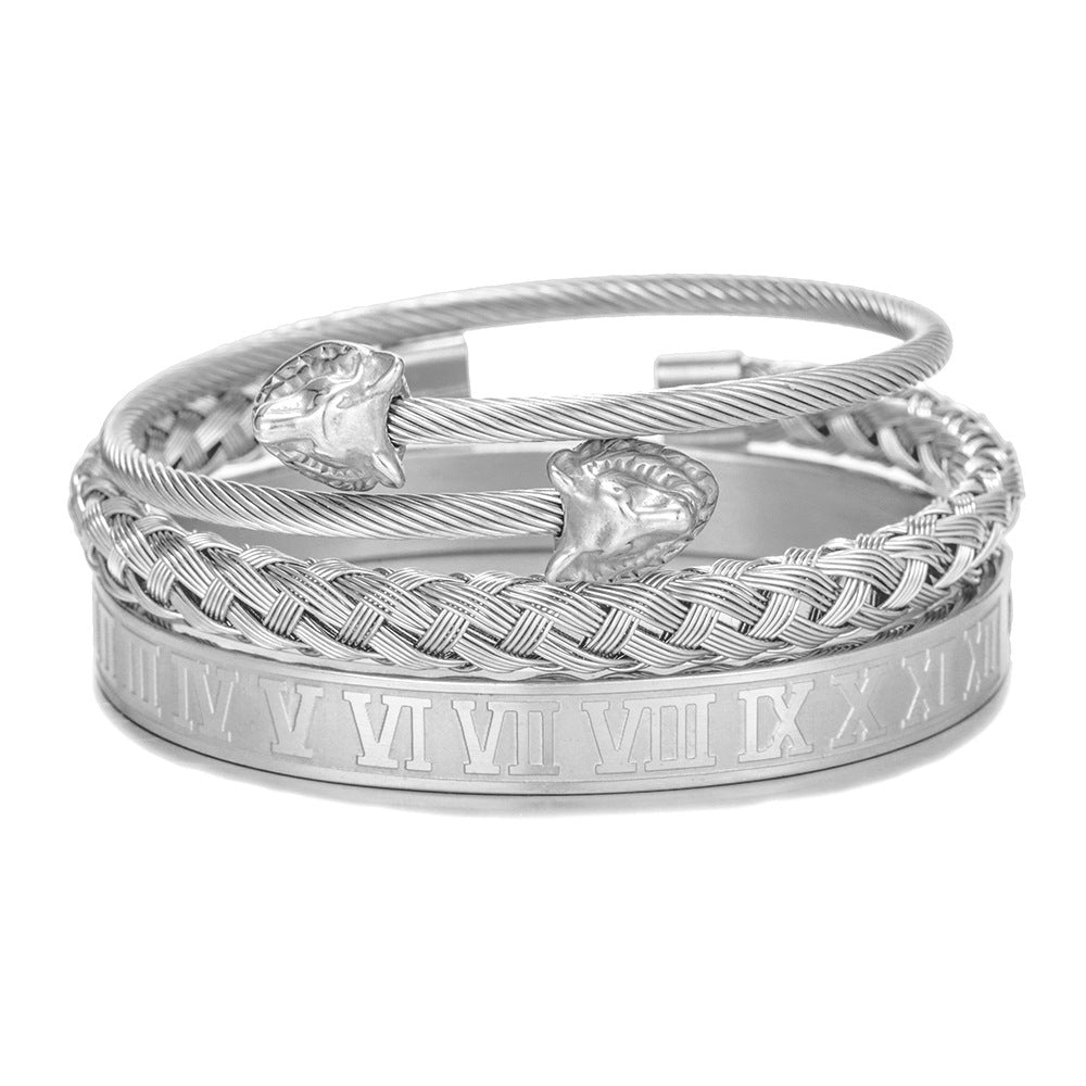 Titanium Steel Bracelet Set