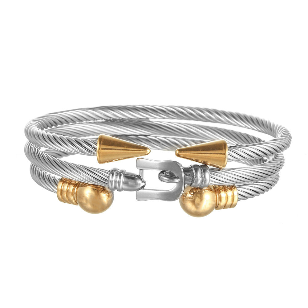 Titanium Steel Bracelet Set