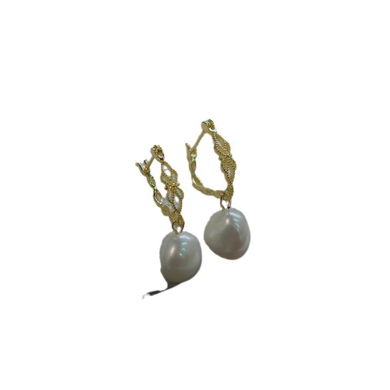 Handmade Baroque Pearl Ear Studs