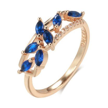 Micro Inlaid Zircon Bud-shaped Ring