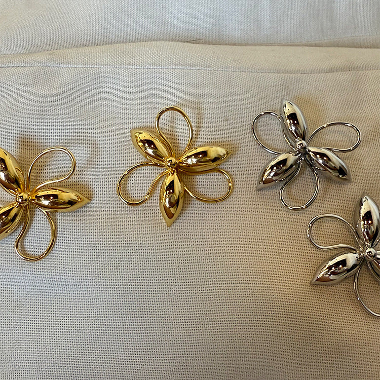 Big Flower Stud Earrings