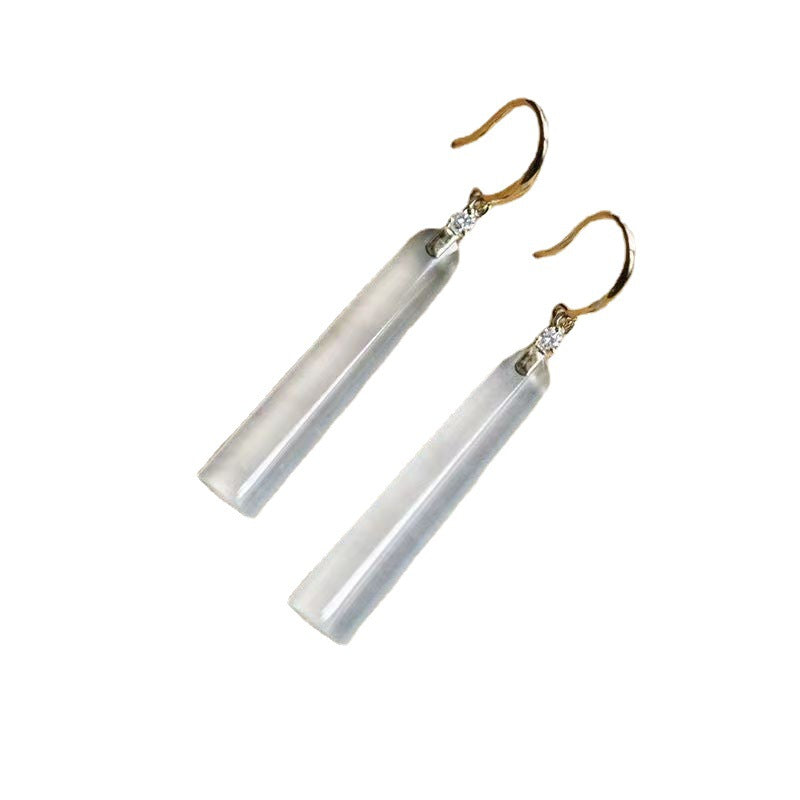 White Ice-lolly White Ice Plated S925 Silver Earrings