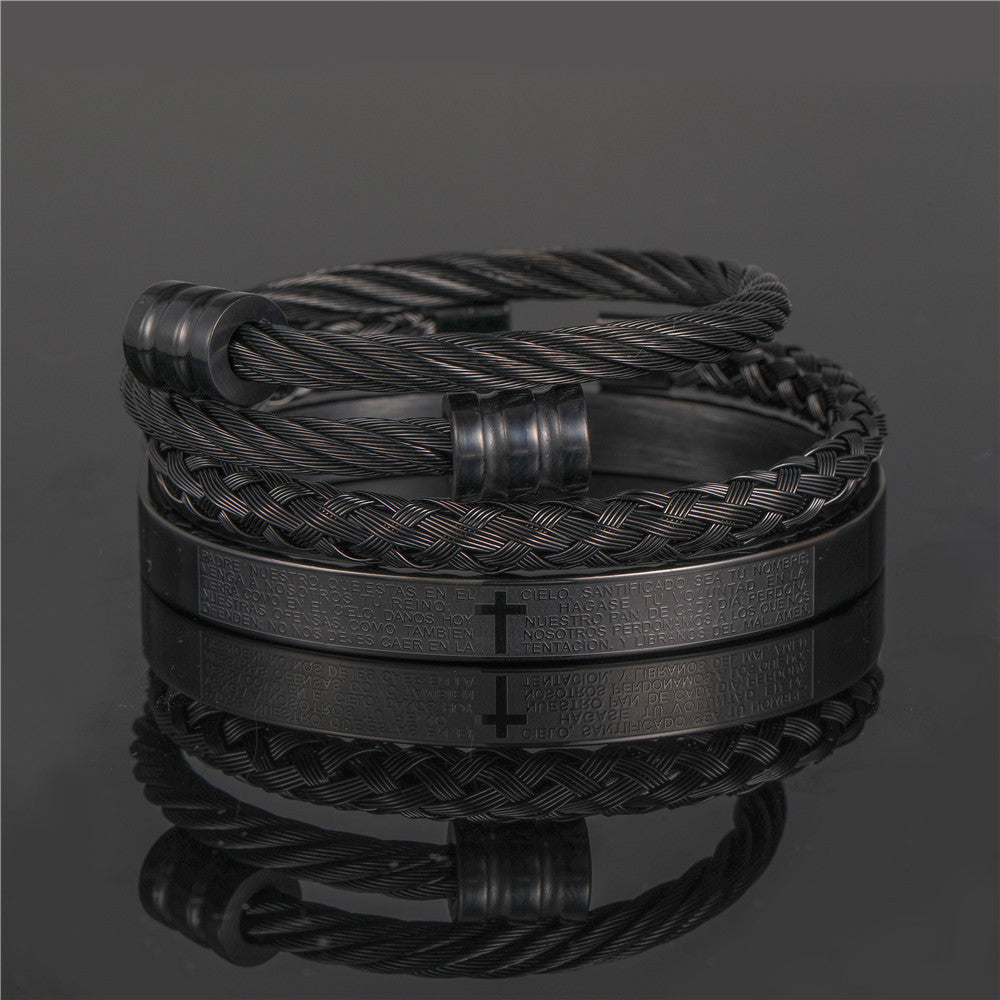 Titanium Steel Bracelet Set