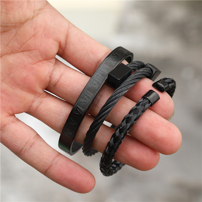 Titanium Steel Bracelet Set