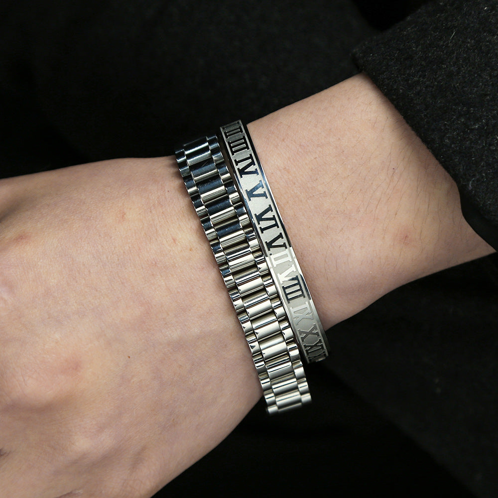 Titanium Steel Bracelet Set