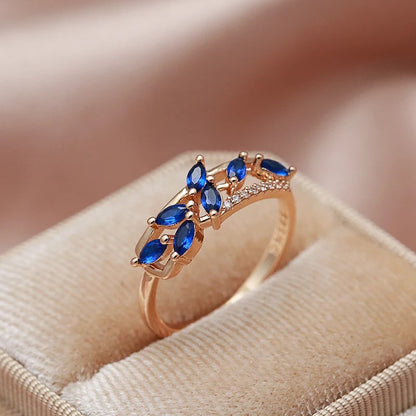 Micro Inlaid Zircon Bud-shaped Ring