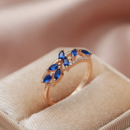 Micro Inlaid Zircon Bud-shaped Ring
