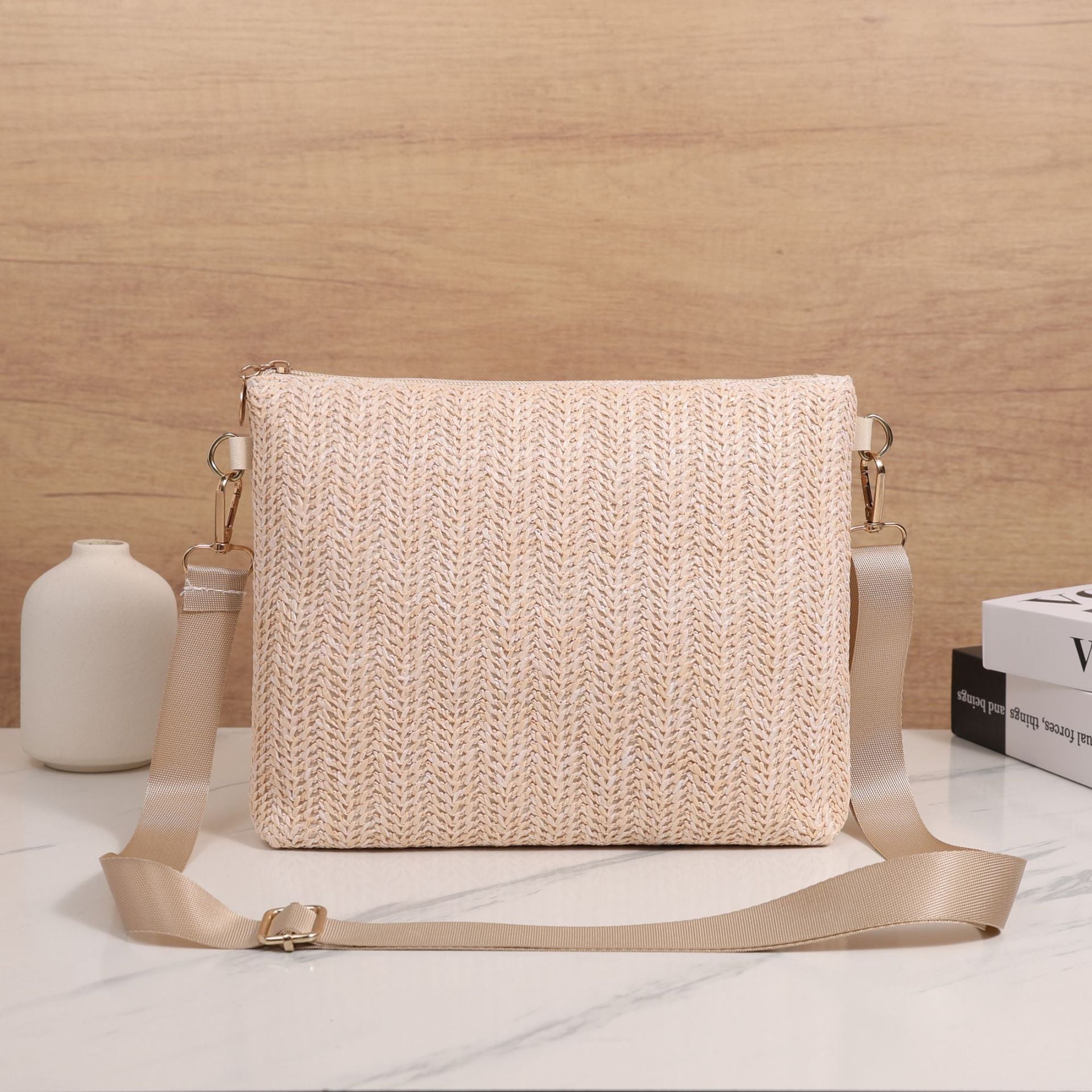 Straw Crossbody Shoulder Bag