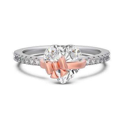 Heart Zircon Bow Ring