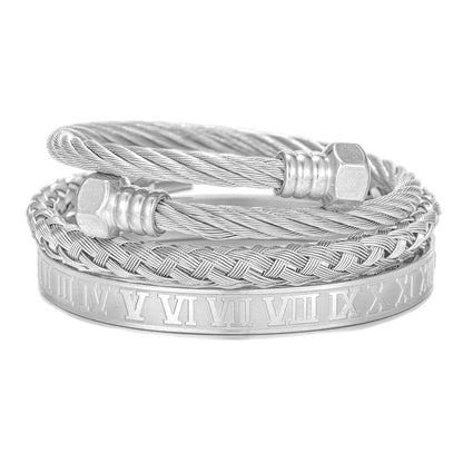 Titanium Steel Bracelet Set