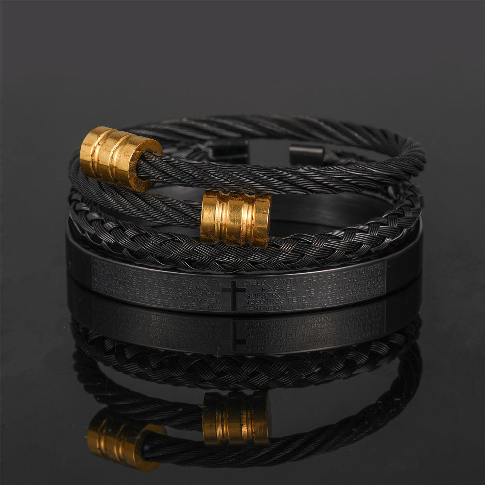 Titanium Steel Bracelet Set