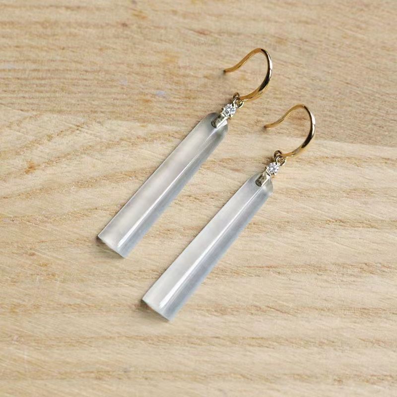 White Ice-lolly White Ice Plated S925 Silver Earrings