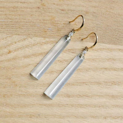White Ice-lolly White Ice Plated S925 Silver Earrings