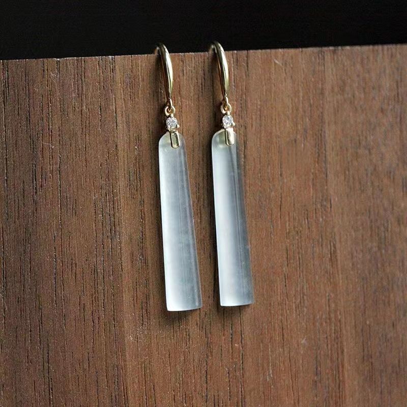 White Ice-lolly White Ice Plated S925 Silver Earrings