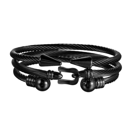 Titanium Steel Bracelet Set