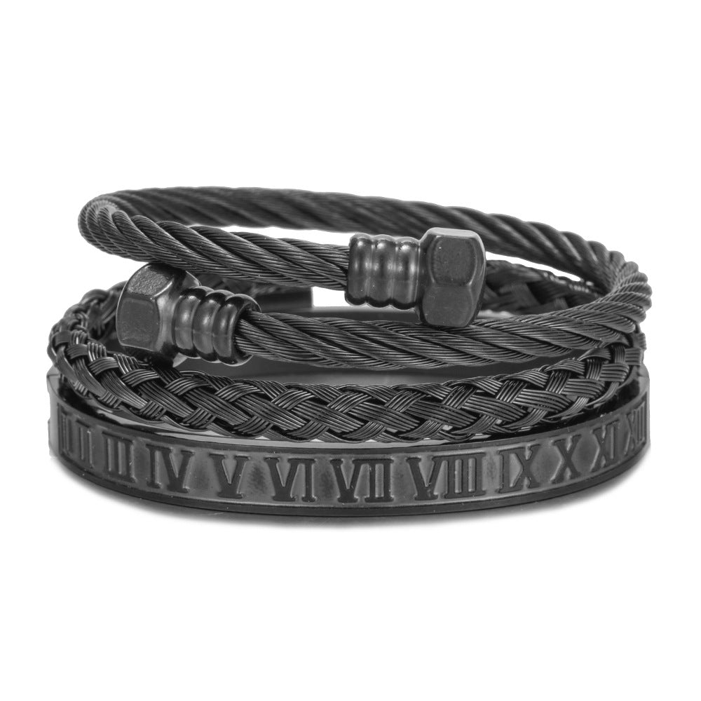 Titanium Steel Bracelet Set
