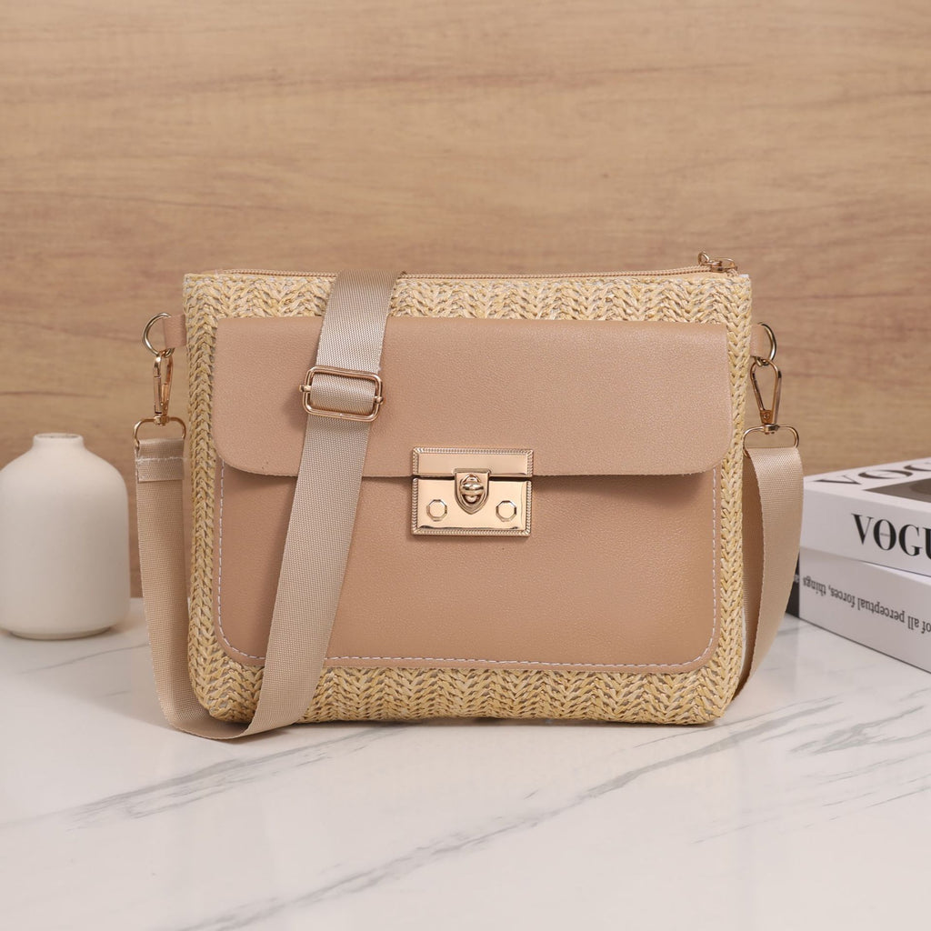 Straw Crossbody Shoulder Bag