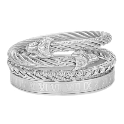 Titanium Steel Bracelet Set