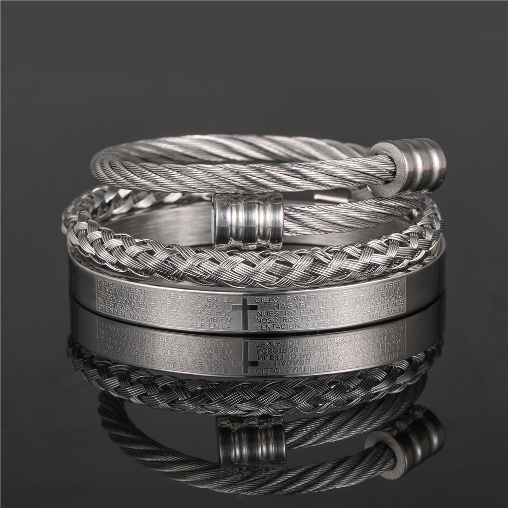 Titanium Steel Bracelet Set