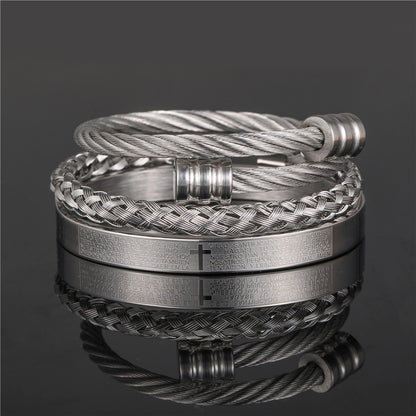 Titanium Steel Bracelet Set