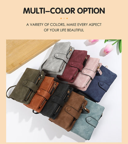 Korean Style Soft Leather Multi-slot Wallet And Coin Purse