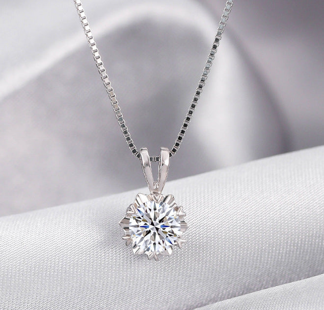 Silver 2 Karat Moissanite Necklace