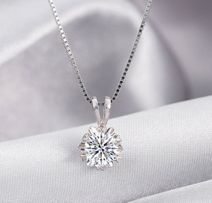 Silver 2 Karat Moissanite Necklace