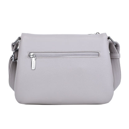 Soft Leather Multi-layer Crossbody Bag