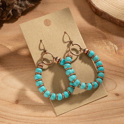 Women's Ring Bronze Kraft Paper Card Earrings