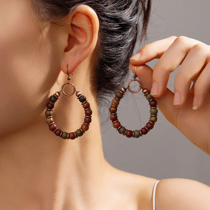Women's Ring Bronze Kraft Paper Card Earrings