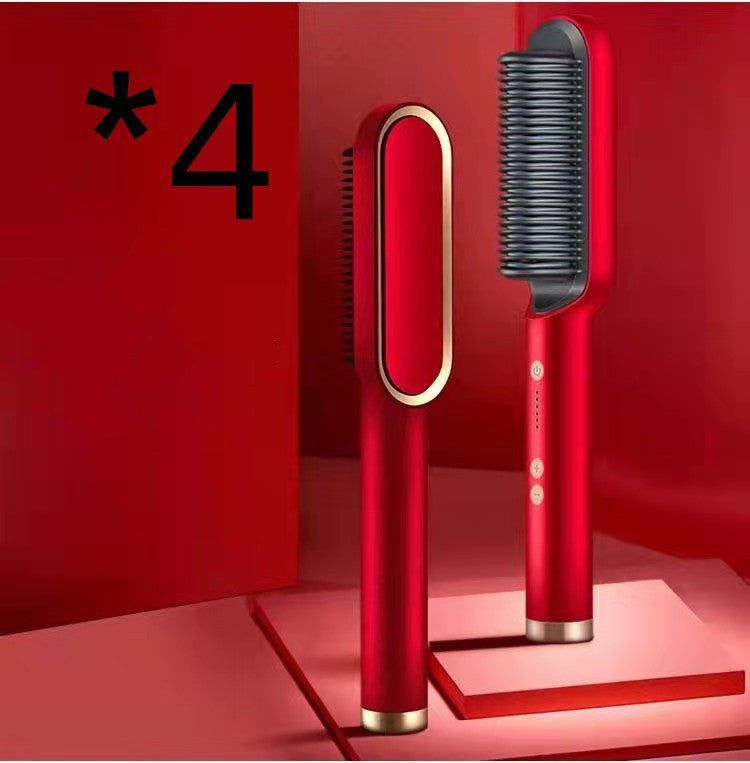 2 In 1 Hair Straightener| Curling Tong| Dual-purpose Electric Hair Brush