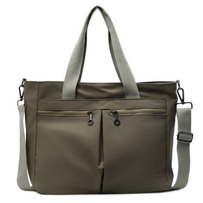 Solid Color Casual Large Capacity Portable Messenger Bag