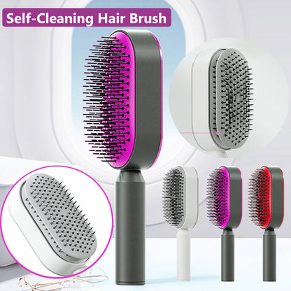 Self Cleaning|Hair Loss|Massage Scalp Anti-Static Hairbrush