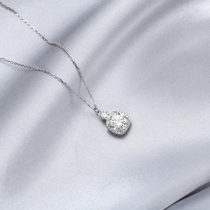 Silver 2 Karat Moissanite Necklace