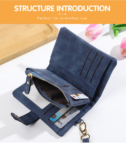 Korean Style Soft Leather Multi-slot Wallet And Coin Purse