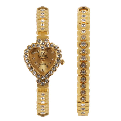 Heart-shaped Rhinestone Watch
