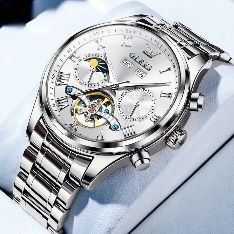 Men's Waterproof Multi-functional Mechanical Watch