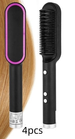 2 In 1 Hair Straightener| Curling Tong| Dual-purpose Electric Hair Brush