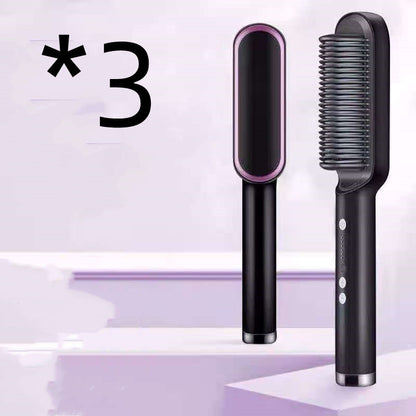 2 In 1 Hair Straightener| Curling Tong| Dual-purpose Electric Hair Brush