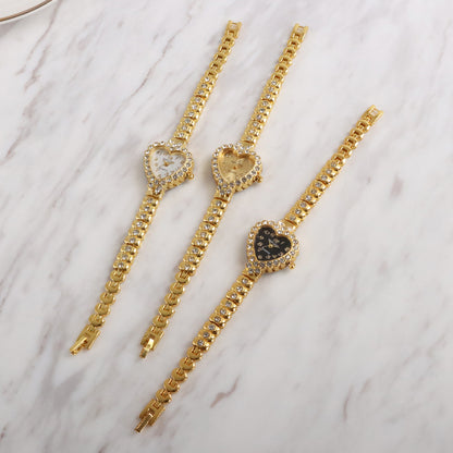Heart-shaped Rhinestone Watch