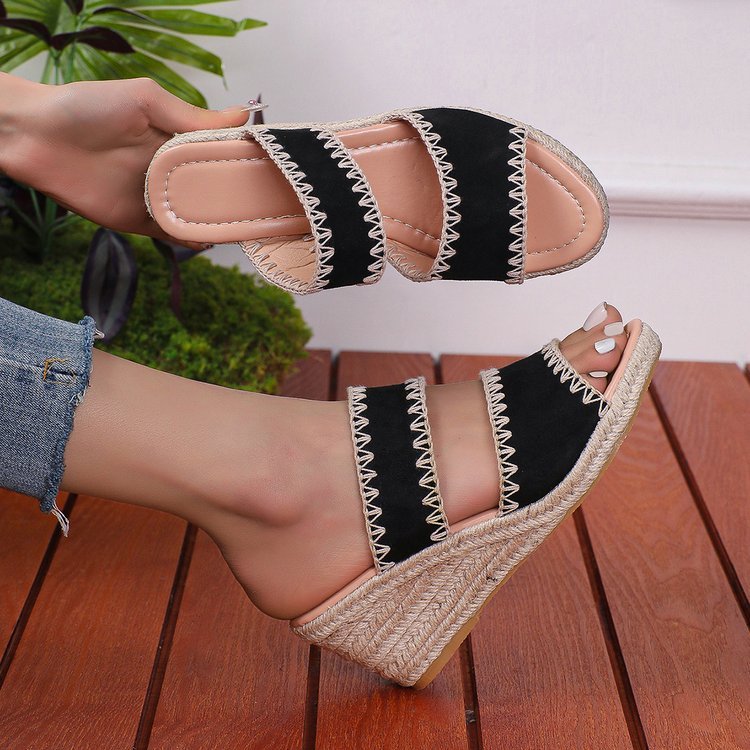 Women's Hemp Rope Retro Slippers
