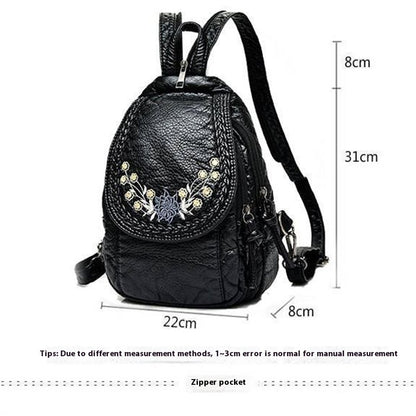 Soft Leather Backpack Bag